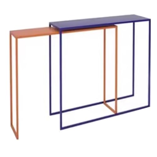ATAPNLNMTZ Metallkonsolentisch, Schmaler Flurtisch mit Geräumiger Tischplatte, Ausziehbarer Sofatisch für Eingangsbereich, Flur, Wohnzimmer Und Foyer(Purple,Medium) von ATAPNLNMTZ