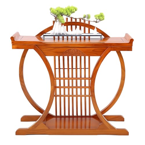 ATAPNLNMTZ Moderner Eingangstisch mit Stauraum, Schmaler Konsolentisch für Flur Oder Foyer, Langer Akzenttisch, Stabil und Platzsparend(Orange,39.3in/100cm) von ATAPNLNMTZ