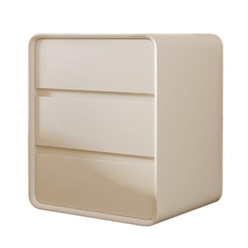 ATAPNLNMTZ Moderner Nachttisch mit 3 Schubladen, Geräumiger Schlafzimmer Stauraum, Praktischer Nachttisch für Ordnung(Beige,15.7in/40cm) von ATAPNLNMTZ