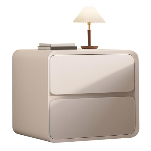 ATAPNLNMTZ Moderner Nachttisch mit Leder, Nachtschrank mit Schubladen und Stauraum, Kleiner Nachttischschrank für Schlafzimmer, Mehrfarbig(White,7.8in/20cm) von ATAPNLNMTZ