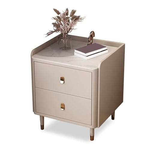 ATAPNLNMTZ Moderner Nachttisch mit Schublade, Beistelltisch mit hohen Beinen, Nachtkommode für Schlafzimmer(Brown,17.7in/45cm) von ATAPNLNMTZ