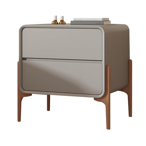 ATAPNLNMTZ Moderner Nachttisch mit Schubladen, Hoher nachttischschrank für Schlafzimmer, beistelltisch für Wohnzimmer, Einfacher Aufbau(Gray,15.7in/40cm) von ATAPNLNMTZ