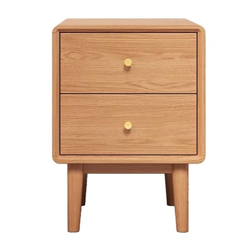 ATAPNLNMTZ Nachttisch mit Schubladen, Mid-Century Beistelltisch, Kleiner Couchtisch für Schlafzimmer oder Wohnzimmer(Natural,11.8in/30cm) von ATAPNLNMTZ