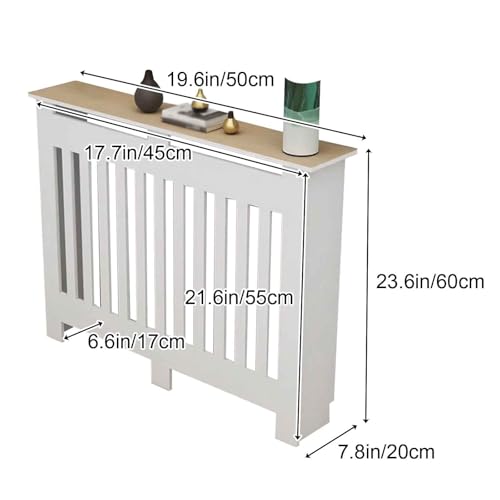 Heizkörperabdeckung Mit Regal, Einfach Zu Montieren, Heizkörperverkleidung Für Wohnzimmer Und Schlafzimmer, Stilvolle Wohnraumdekoration(33.4x9.8x33.4in/85x25x85cm) von ATAPNLNMTZ