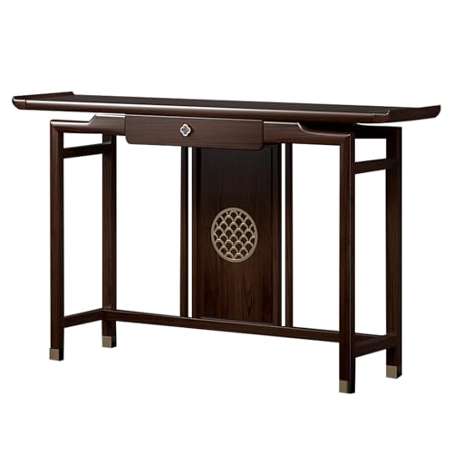 Konsolentisch mit Schublade Und Großem Stauraum, Flurtisch mit Mortise Tenon Craft, Sofatisch für Flur, Wohnzimmer(Brown,39.3in/100cm) von ATAPNLNMTZ