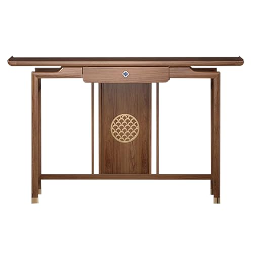 Konsolentisch mit Schublade Und Großem Stauraum, Flurtisch mit Mortise Tenon Craft, Sofatisch für Flur, Wohnzimmer(Natural,47.2in/120cm) von ATAPNLNMTZ