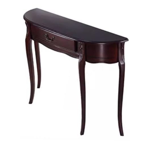 Konsolentisch mit Schublade für Flur, Vintage Eingangsbereich Tisch Mit Metallgriff, Beistelltisch für Wohnzimmer Oder Diele, Kompakte Größe Und Vielseitigkeit(Brown,35.4in/90cm) von ATAPNLNMTZ
