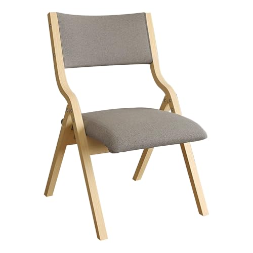 Stapelbare faltbare Stühle, faltbarer Stuhl mit gepolstertem Sitz, tragbarer faltbarer Stuhl gebogener Rückenlehne, für Küche, Wohnzimmer(Gray) von ATAPNLNMTZ