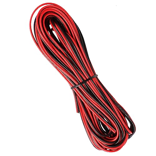 ATB-Foger 22AWG Elektrischer Drah 2 Adriges Kabel Rot Schwarz Verzinnter Kupferdraht Zwillingslitze Flexibler PVC Kabel für Einfarbiges LED Streifen Verlängerungskabel(10 Meter) von ATB-Foger