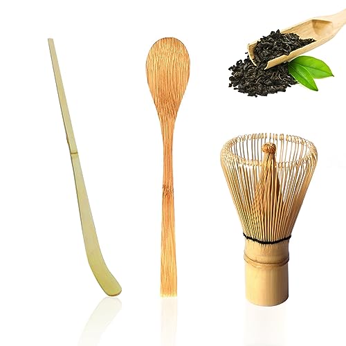 1 x Baubon Li Teebesen Bürste, 1 x Tee-Dial, 1 x Langstiel-Teelöffel, Matcha-Rührer, traditionelle Tee-Kunstwerkzeuge, Tee-Dial-Zubehör von ATBUSS