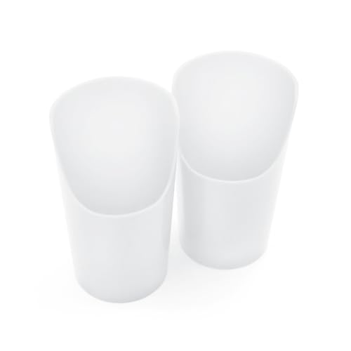 ARK® Trinkbecher felxible mit Nasenausschnitt in verschiedenen Größen und Farben - 2 Stück - 25ml bis 200 ml - einfaches trinken auch ohne Kopf- oder Nackenstütze (200 ml, transparent) von ATC Handels GmbH