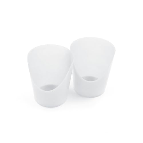 ARK® Trinkbecher felxible mit Nasenausschnitt in verschiedenen Größen und Farben - 2 Stück - 25ml bis 200 ml - einfaches trinken auch ohne Kopf- oder Nackenstütze (25 ml, transparent) von ATC Handels GmbH
