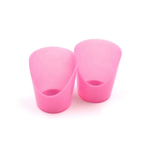 ATC Handels GmbH ARK Flexibler Trinkbecher mit Nasenausschnitt aus Kunststoff - 2 St. - einfaches Trinken auch ohne Kopf- oder Nackenstütze, spülmaschienenfest, BPA und latexfrei (25 ml, pink) von ATC Handels GmbH