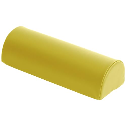 ATC Handels GmbH - Dreiviertelrolle mit Kunstlederbezug und Ether-Schaum Füllung Länge: 50 cm - für den Hausgebrauch oder Massage (gelb 50 x 22 x 16cm) von ATC Handels GmbH