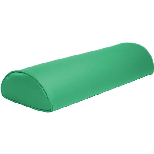 ATC Handels GmbH Halbrolle mit Kunstlederbezug und Ether-Schaum Füllung Länge: 50 cm - für den Hausgebrauch oder Massage (grün, 50x18x9 cm) von ATC Handels GmbH