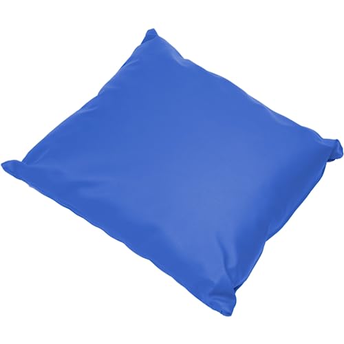 ATC Handels GmbH Kopfkissen mit Kunstlederbezug und Ether-Schaum-Flocken Füllung 40x40 cm - für den Hausgebrauch oder Massage (blau) von ATC Handels GmbH