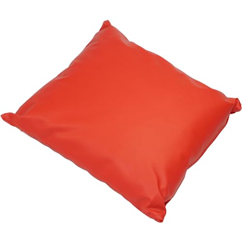 ATC Handels GmbH Kopfkissen mit Kunstlederbezug und Ether-Schaum-Flocken Füllung 40x40 cm - für den Hausgebrauch oder Massage (rot) von ATC Handels GmbH