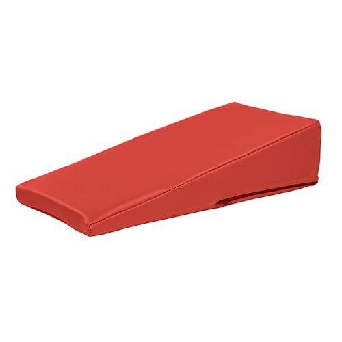 ATC Handels GmbH Lagerungskeil mit Kunstlederbezug und Ether-Schaum Füllung Größen - für den Hausgebrauch oder Massage (rot, 40x20x10/2 cm) von ATC Handels GmbH