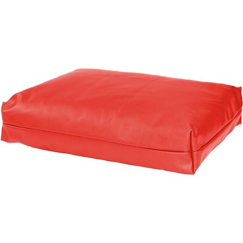 ATC Handels GmbH Massagekopfkissen mit Kunstlederbezug und Ether-Schaum-Flocken Füllung 40x30x9 cm - für den Hausgebrauch oder Massage (rot) von ATC Handels GmbH