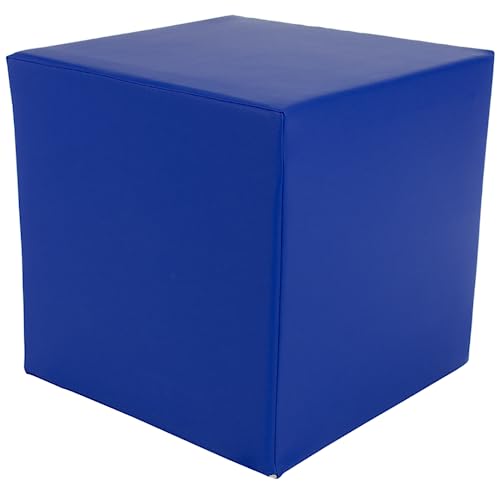 ATC Handels GmbH Stufen-Lagerungskissen mit Kunstlederbezug in 5 Maße: 30x30x30 cm - Bandscheibenhocker, Sitzhocker, Sitzwürfel, Kunstleder, Lendenstütze (blau) von ATC Handels GmbH