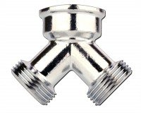 ATCO® 3/4" Y-Verteiler Messing verchromt WAS Gabelstück Hosenstück für Auslaufhahn von ATCO