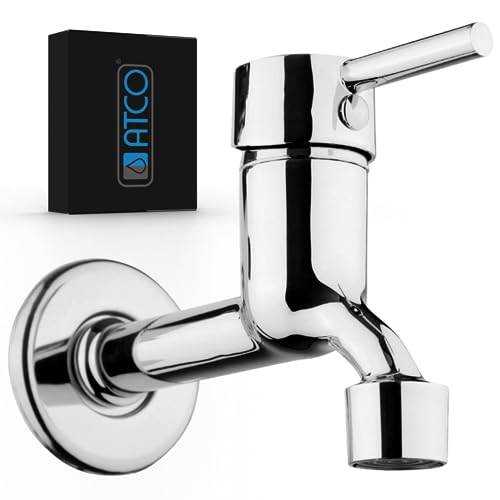 ATCO® NINO Kaltwasser Wandventil Kaltwasserhahn Wandarmatur Waschtischarmatur Wasserhahn Gäste-WC Spültisch Waschtisch Ventil Messing chrom von ATCO
