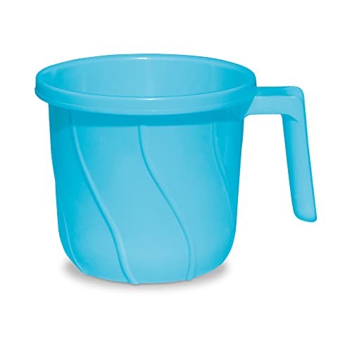 ATCUSA Indische Kunststofftassen für Bad Zubehör Set 2 Becher Badetassen Dabba, 1.5 Liter Fassungsvermögen, Modern, Mehrfarbig, Wiederverwendbar, Tasse, Badebecher von ATCUSA