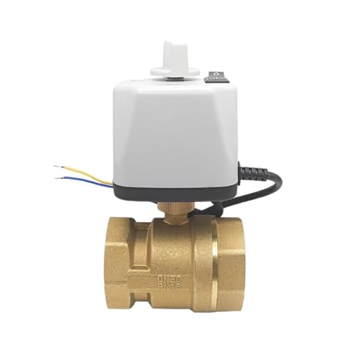1/2" 3/4" 1" 2" Motorisiertes Kugelventil mit manuellem Schalter Messing 2-Draht Power-Off-Reset 8 N·m Tq Ventil 220V 24V 12V(1",24VDC_NC) von ATDJKVYH