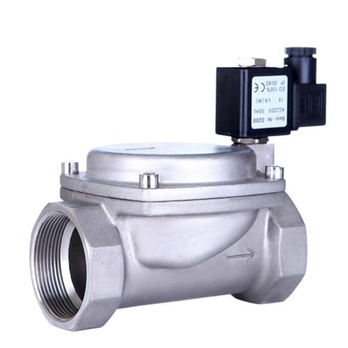 2" Hochdruck-Magnetventil aus Edelstahl 110 V 24 V 12 V 24 V normalerweise geschlossen(BSP_120VAC_NBR-SEAL) von ATDJKVYH