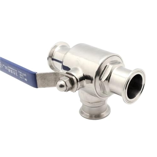 304 Edelstahl Sanitär Ball Ventil 3 Weg Tri Clamp Ferrule Typ for Lebensmittel Homebrew Tagebuch(25mm,Type) von ATDJKVYH