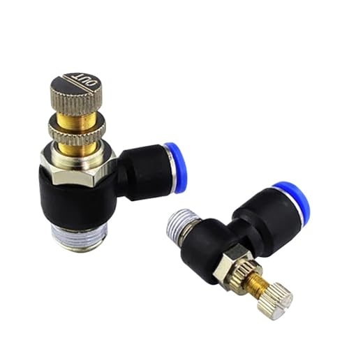 ATDJKVYH 30Pcs SL10-01/SL10-02/SL12-03 Schnell Anschluss Druckregler Drossel Ventil Kompressor Zubehör Air Pneumatische Fitting(SL10-04 30PCS) von ATDJKVYH