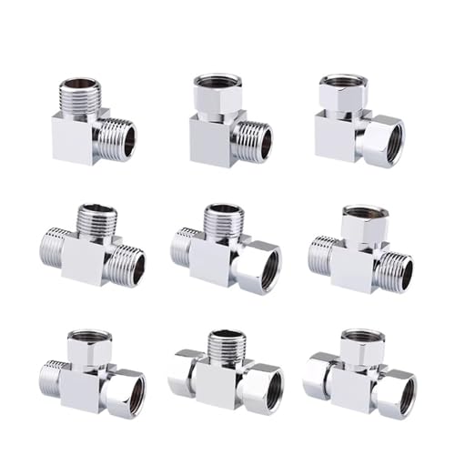 ATDJKVYH 5 STÜCKE 1/2 Alle Kupfer Überzogene Union T Winkel Ventil Ellenbogen Stoßverbindung Adapter Adapter Koppler Sanitär Armaturen(Orange) von ATDJKVYH
