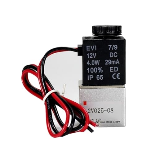 ATDJKVYH Normalerweise geschlossenes Messing-Magnetventil 1/4 Zoll 1/8 Zoll DC 12 V 24 V 110 V 220 V 2-Wege-direktwirkende pneumatische Ventile for Wasser, Luft, Gas(1/8",24V_NC) von ATDJKVYH