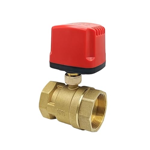 Motorisierter Kugelhahn, 2-Draht/3-Draht, wasserdicht, IP65, 2-Wege/3-Wege, DN15, DN20, DN25, Kugelhähne mit Innengewinde, 12 V, 24 V, 220 V(1-1/4",3-WAY_DC12V_CR02) von ATDJKVYH