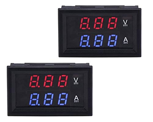 ATEC - 0,28 Zoll LED Amperemeter Digital Voltmeter DC 0-100V 10A Blau Rot LED Dual Display (0.28" DSN-VC288 (2 Stück)) von ATEC by Carboni Christian