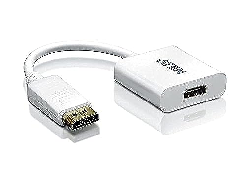 ATEN Displayport/HDMI DisplayPort Male weiß - Adapter für Kabel (DisplayPort Male, HDMI Typ A weiblich, Spektro, weiß, 1920 x 1080 Pixel, -20-60 °C) von ATEN