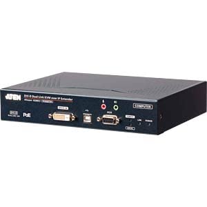 ATEN 2K DVI-D Dual-Link KVM Over IP Transmitter with Dual SFP, W125663832 (IP Transmitter with Dual SFP & PoE 2K DVI-D Dual-Link KVM Over IP Transmitter with Dual SFP & PoE,) von ATEN