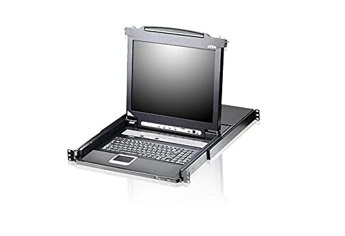 ATEN cl5716 N-ata-xg-2 x k06 a1g 1U schwarz Schalterprogramm Bildschirm, Tastatur und Maus – Switches Switch (USB, USB Type-a, SXGA, 1280 x 1024 Pixel, 1U, Schwarz) von ATEN