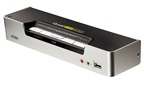 Aten CS1794 KVMP 4-fach Switch (4-polig, 4x HDMI, 4x USB), Silber von ATEN