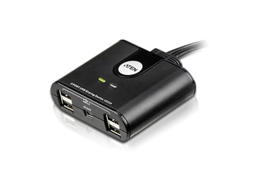 ATEN US224 USB 2.0-Peripheriegeräte-Switch mit 2 Ports von ATEN