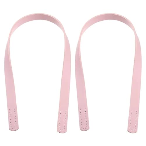 ATEUXOL Griffe für die Handtaschen 2 Stück PU-Leder Umhängetaschengurt Damen Mädchen Taschengriffe DIY Ersatzgriff for Handtasche Gürteltasche Zubehör(Pink) von ATEUXOL