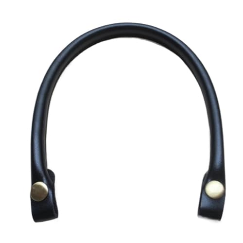 ATEUXOL Griffe für die Handtaschen 2 Stück Taschengriffe Ersatz for Handtaschen Damen Umhängetaschengurt PU-Leder Taschen Gürtelverschluss Zubehör Griff(2pcs Black) von ATEUXOL