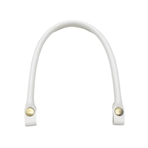 ATEUXOL Griffe für die Handtaschen 2 Stück Taschengriffe Ersatz for Handtaschen Damen Umhängetaschengurt PU-Leder Taschen Gürtelverschluss Zubehör Griff(White) von ATEUXOL
