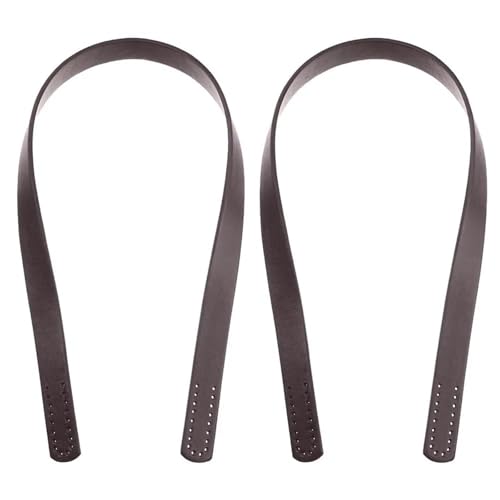 ATEUXOL Griffe für die Handtaschen 4 Stück Umhängetaschengurt PU-Leder Damen Mädchen Taschengriffe DIY Ersatzgriff for Handtasche Gürteltasche Zubehör(Brown 1) von ATEUXOL