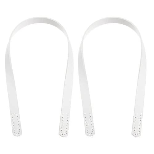 ATEUXOL Griffe für die Handtaschen 4 Stück Umhängetaschengurt PU-Leder Damen Mädchen Taschengriffe DIY Ersatzgriff for Handtasche Gürteltasche Zubehör(White) von ATEUXOL