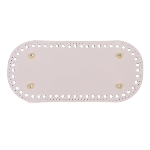 ATEUXOL Handgefertigter Boden für Gestrickte Taschen 1 STK Langer Boden for Stricktasche PU Leder Taschenboden Handgefertigter mit Löchern DIY Häkeltaschenboden Zubehör(Color1) von ATEUXOL