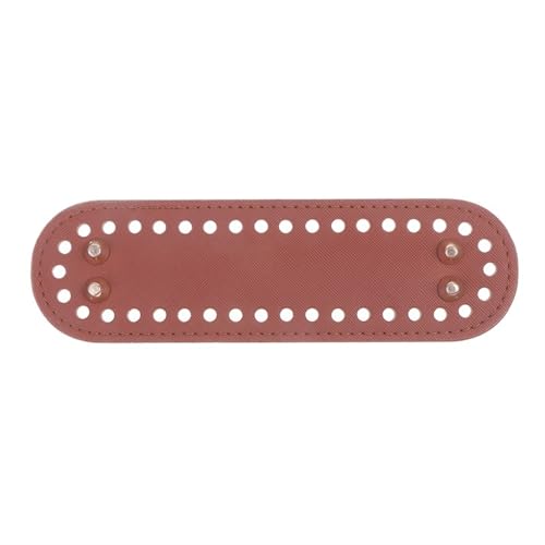 ATEUXOL Handgefertigter Boden für Gestrickte Taschen 1 STK Langer Boden for Stricktasche PU Leder Taschenboden Handgefertigter mit Löchern DIY Häkeltaschenboden Zubehör(Color8) von ATEUXOL