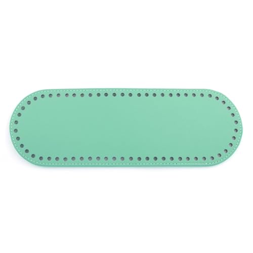 ATEUXOL Handgefertigter Boden für Gestrickte Taschen 30x10cm Taschenboden for Stricktasche PU Leder Handgefertigter Boden mit Löchern DIY Häkeltaschen Zubehör(10) von ATEUXOL