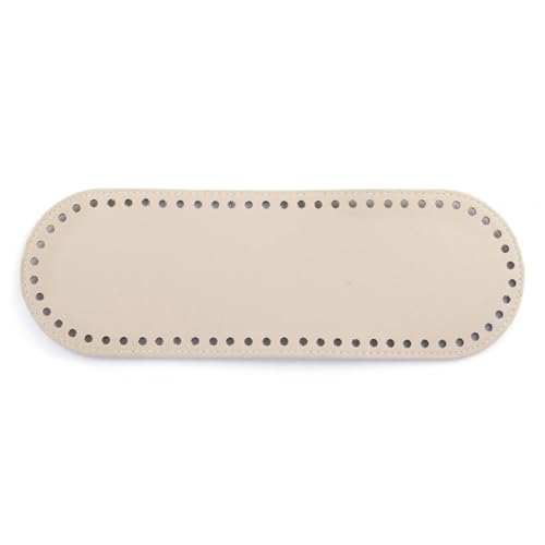 ATEUXOL Handgefertigter Boden für Gestrickte Taschen 30x10cm Taschenboden for Stricktasche PU Leder Handgefertigter Boden mit Löchern DIY Häkeltaschen Zubehör(8) von ATEUXOL