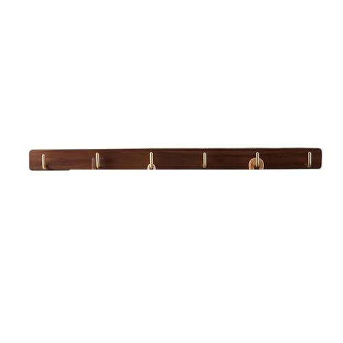 ATEUXOL Küchenutensilien-Halter Haken ohne Stanzen for die Küche, Löffelständer aus schwarzem Walnussholz, multifunktionale Lagerregale, bequemer Zugang zu Wandhalterungen(Model A-60cm) von ATEUXOL